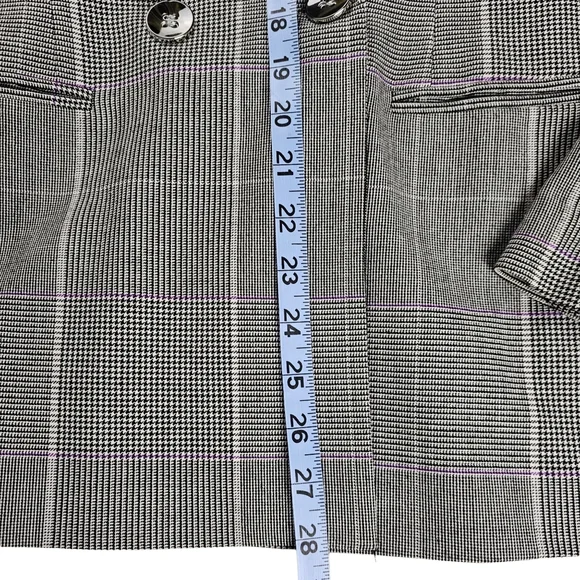 7th Avenue Design New York and Company Plaid Black White Blazer Women's Size 4 - Picture 14 of 16
